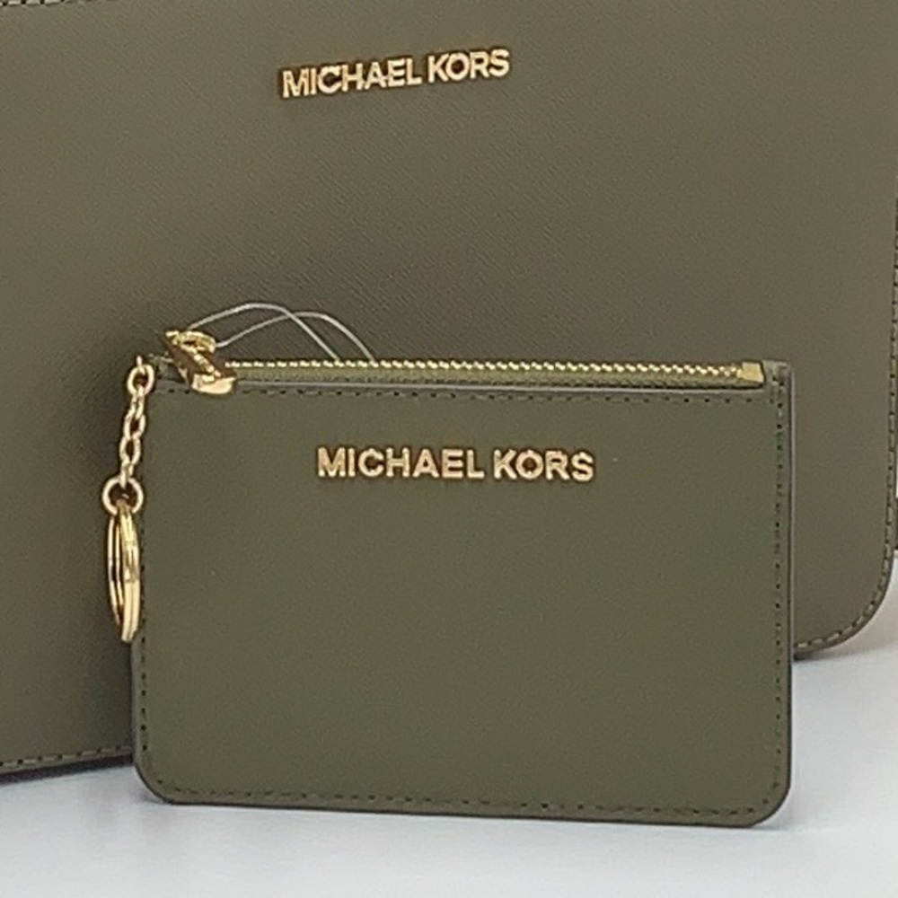 MICHAEL KORS SMALL TOP ZIP COINPOUCH WITH ID KEYCHAIN CARDHOLDER WALLET
OLIVE - Picture 11 of 16